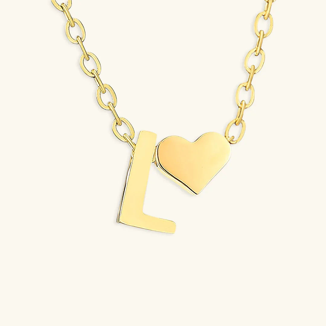 [ElanLuxe]Ria Initial Letter Gold Necklace