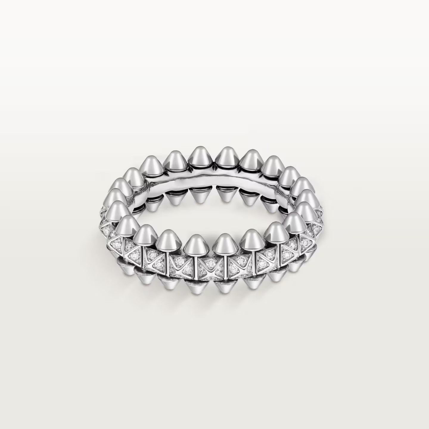 [ElanLuxe Jewelry]CLASH 6.4MM SMALL FULL DIAMOND RING