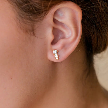 [ElanLuxe]Lira Gold Earrings