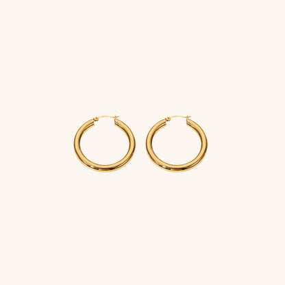 [ElanLuxe]Wide Hoop Earrings