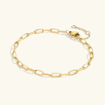 [ElanLuxe]Maybelle Gold Paperclip Chain Bracelet