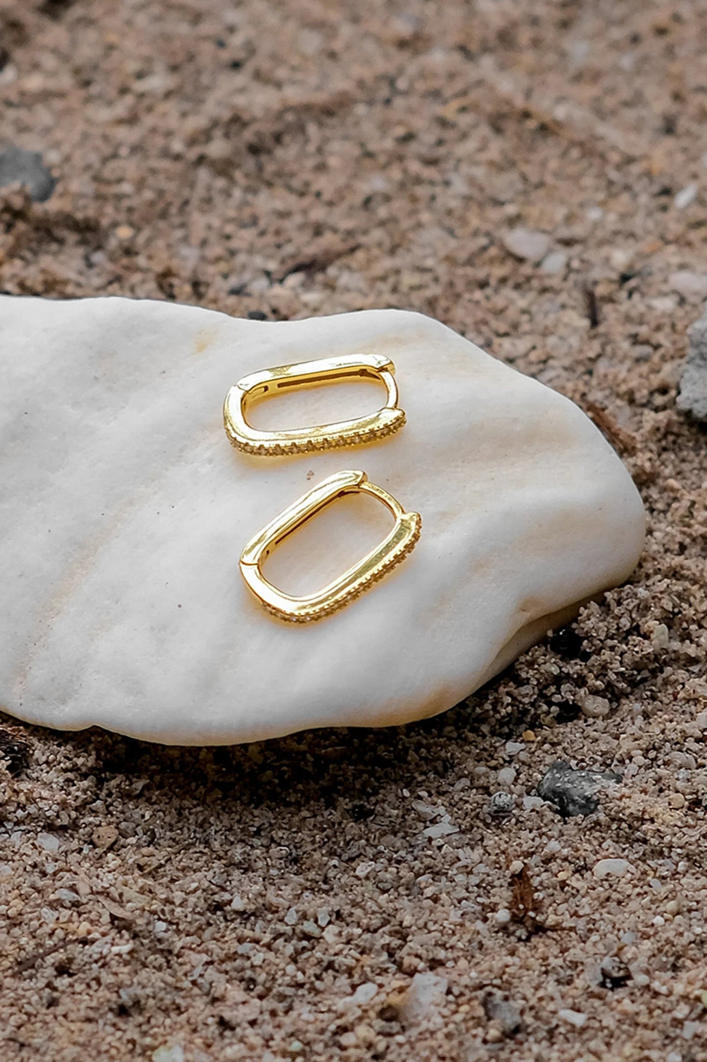 [ElanLuxe]Melissa Oval Hoop Earrings