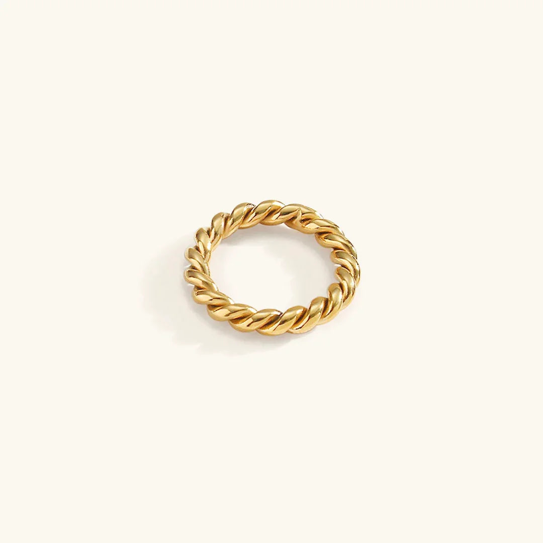 [ElanLuxe]Melody Gold Twist Ring