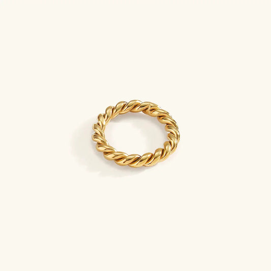 [ElanLuxe]Melody Gold Twist Ring
