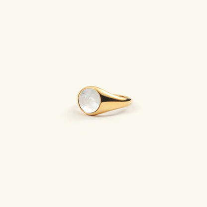 [ElanLuxe]Mother Of Pearl Gold Ring