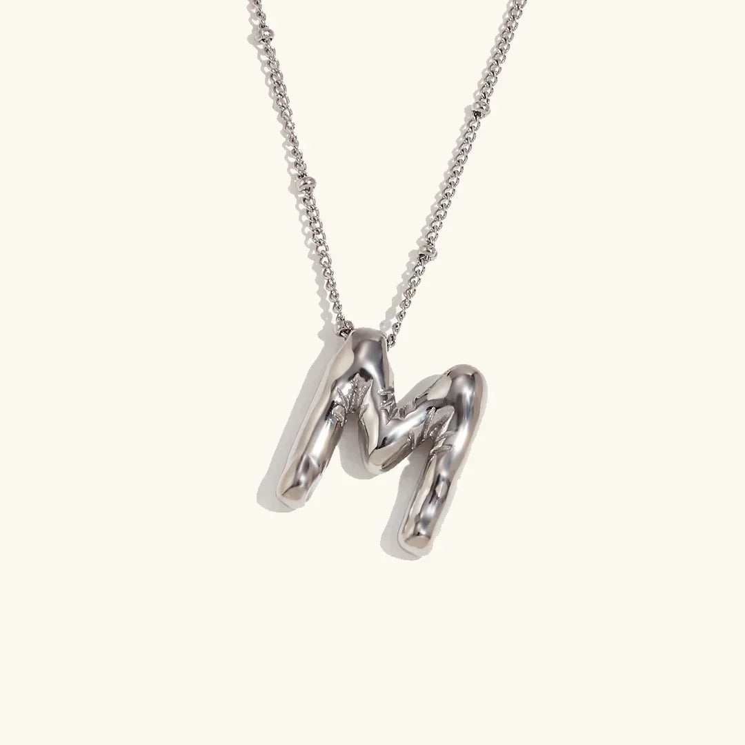 [ElanLuxe]Balloon Gold Initial Necklace