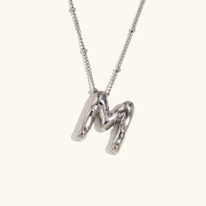 [ElanLuxe]Balloon Gold Initial Necklace