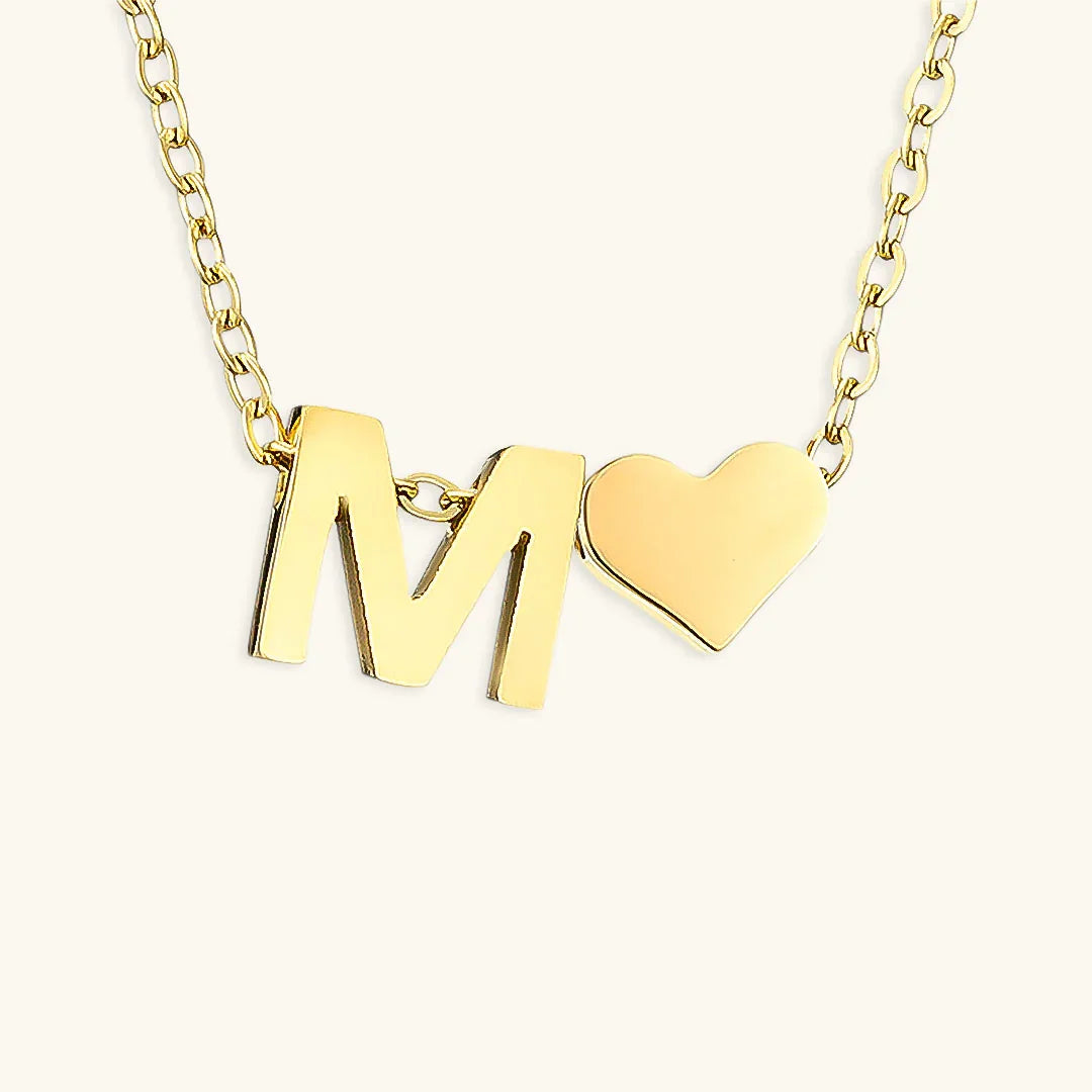[ElanLuxe]Ria Initial Letter Gold Necklace