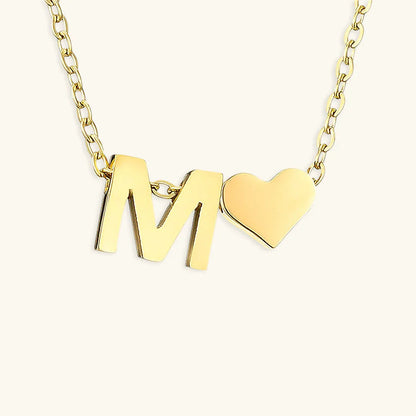 [ElanLuxe]Ria Initial Letter Gold Necklace