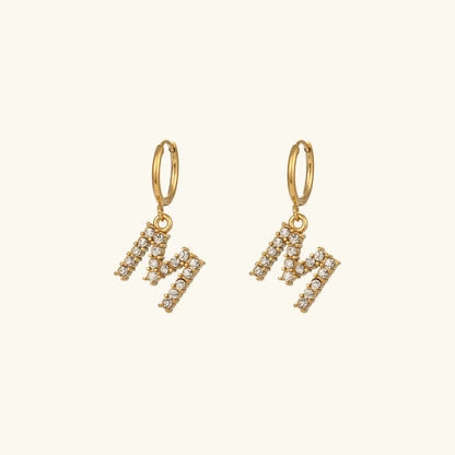 [ElanLuxe]Wilhemina Initial Letter Earrings