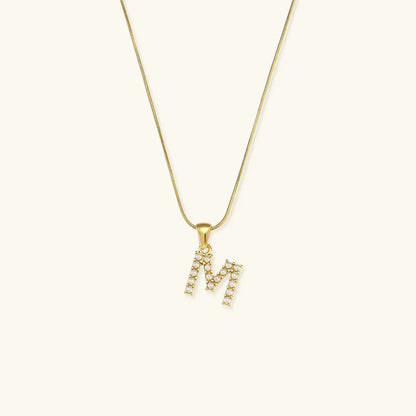 [ElanLuxe]Augustine Initial Letter Pearl Necklace