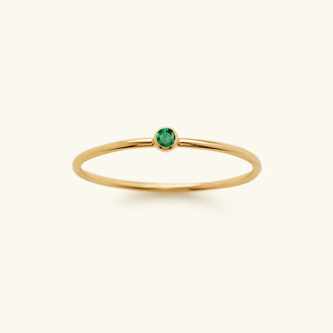 [ElanLuxe]Amelia Birthstone Stacker Ring
