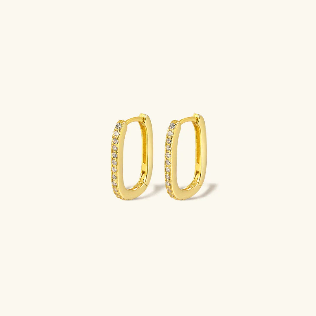 [ElanLuxe]Melissa Oval Hoop Earrings