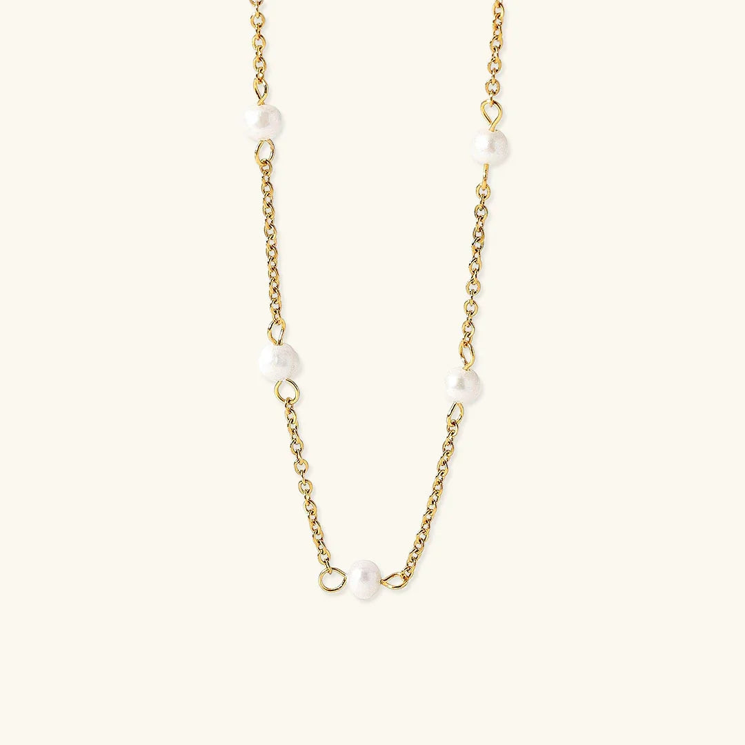 [ElanLuxe]Nora Gold Pearl Necklace