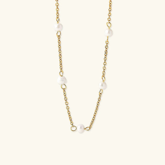 [ElanLuxe]Nora Gold Pearl Necklace