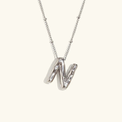 [ElanLuxe]Balloon Gold Initial Necklace