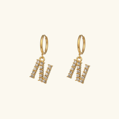 [ElanLuxe]Wilhemina Initial Letter Earrings