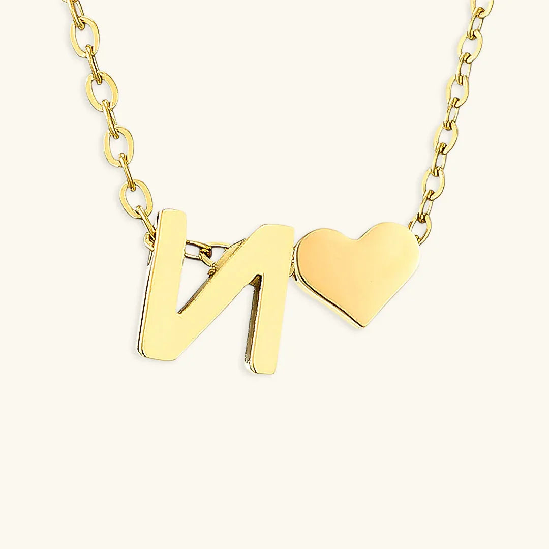 [ElanLuxe]Ria Initial Letter Gold Necklace