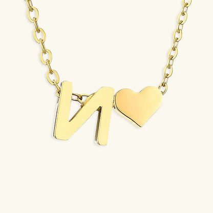 [ElanLuxe]Ria Initial Letter Gold Necklace