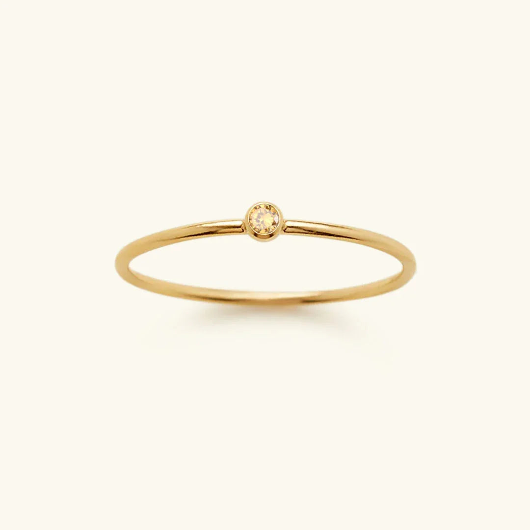 [ElanLuxe]Amelia Birthstone Stacker Ring