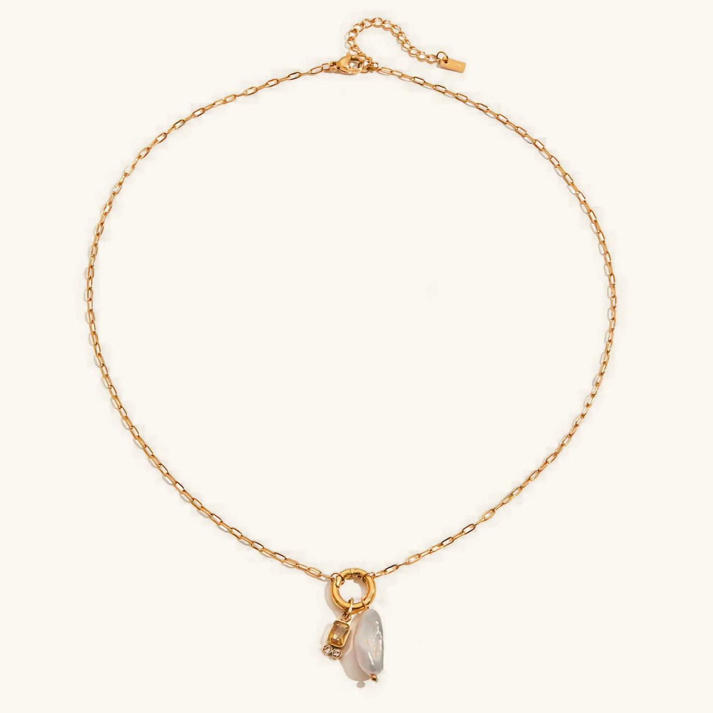 [ElanLuxe]Caitlin Birthstone Pearl Necklace