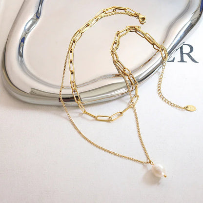[ElanLuxe]Tropica Freshwater Pearl Necklace