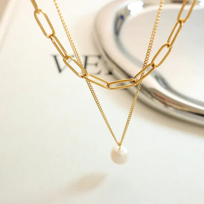 [ElanLuxe]Tropica Freshwater Pearl Necklace