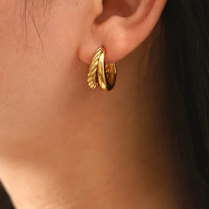 [ElanLuxe]Cecilia Layered Earrings