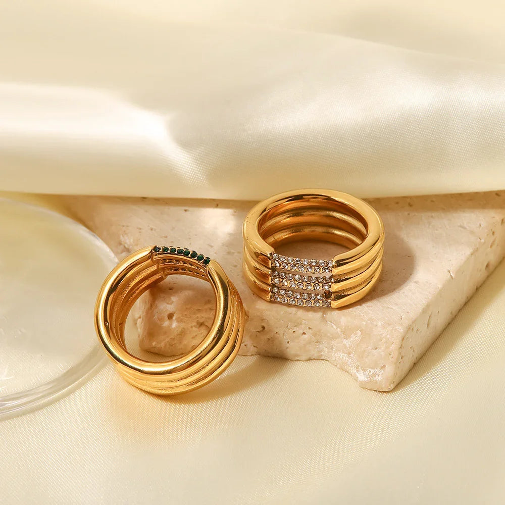 [ElanLuxe]Serenity Diamond Gold Ring