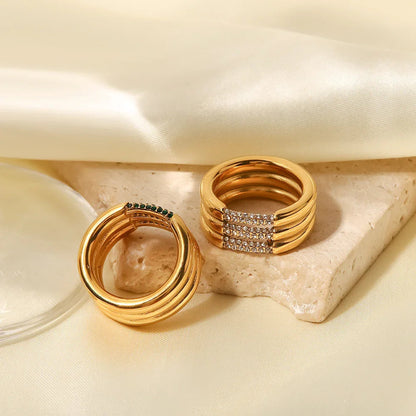 [ElanLuxe]Serenity Diamond Gold Ring