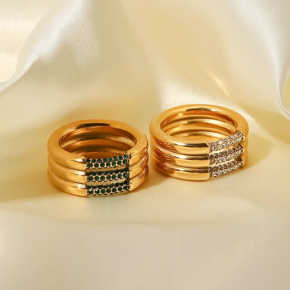 [ElanLuxe]Serenity Diamond Gold Ring