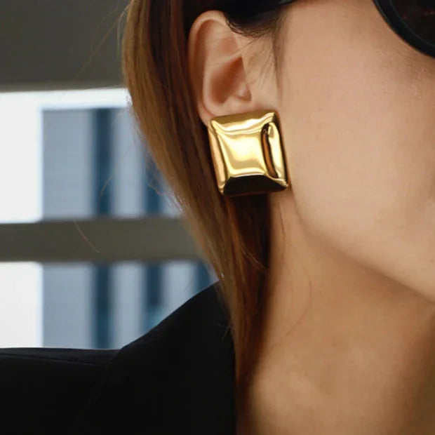[ElanLuxe]Fischer Chunky Pillow Earrings