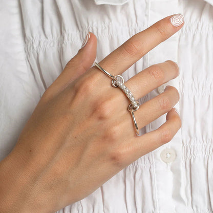 [ElanLuxe]Mikayla Stacked Freshwater Pearl Ring