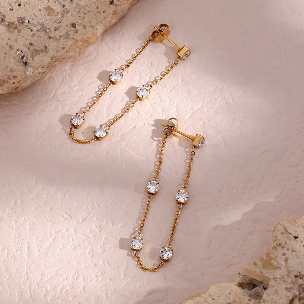 [ElanLuxe]Iris Diamond Earrings