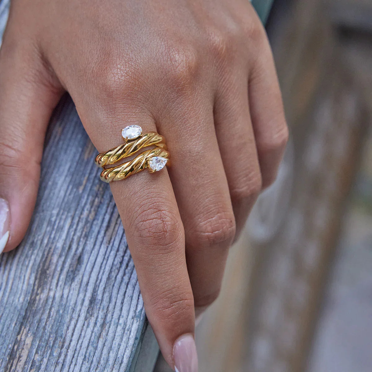[ElanLuxe]Noemi Curated Ring Stack Collection