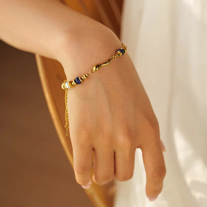 [ElanLuxe]Quintessa Layered Chain Pearl Bracelet