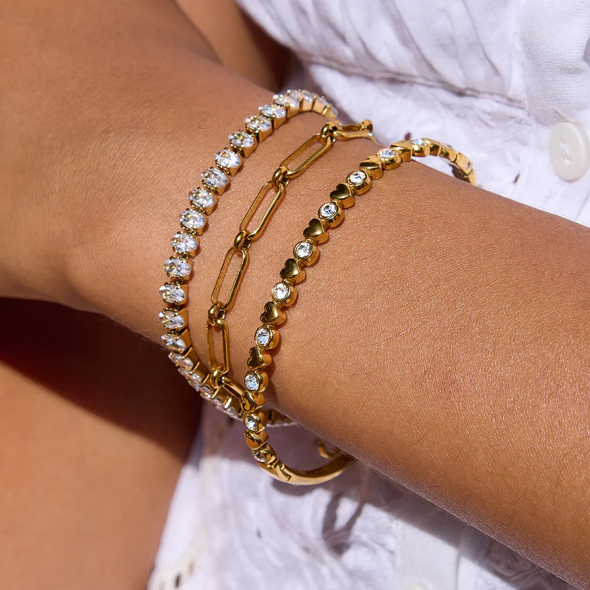 [ElanLuxe]Avaria Oval Cut Tennis Bracelet