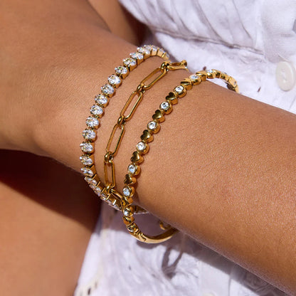 [ElanLuxe]Avaria Oval Cut Tennis Bracelet