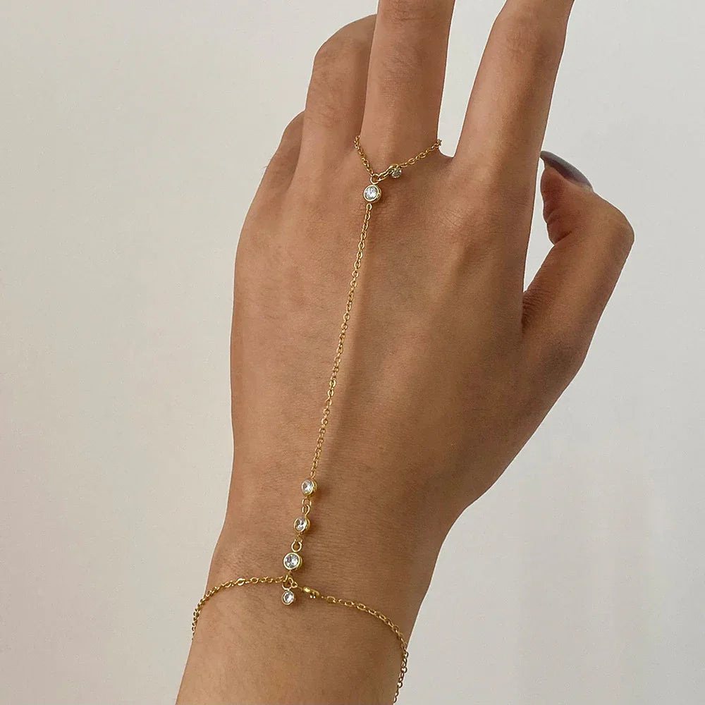 [ElanLuxe]Elina Diamond Hand Chain