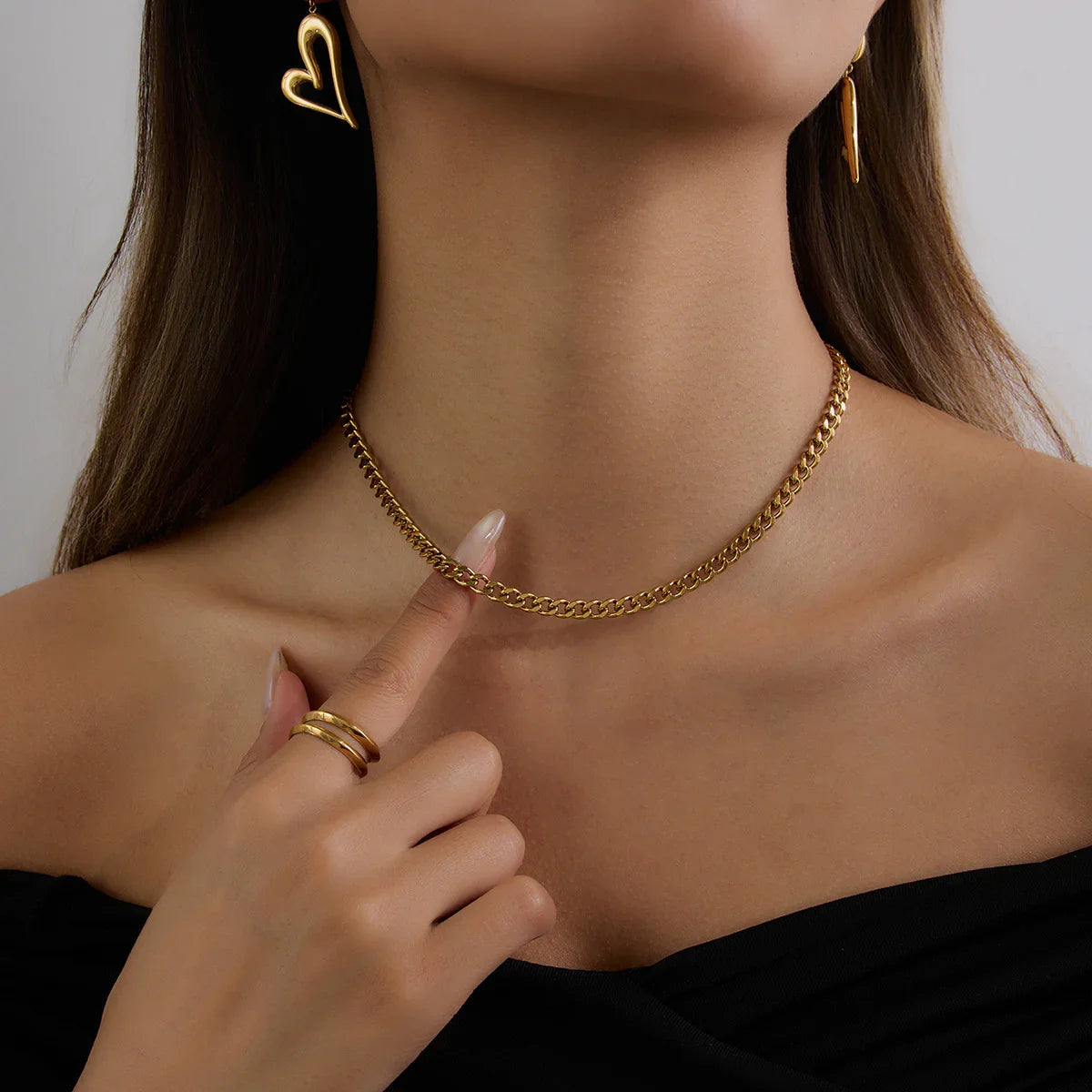 [ElanLuxe]Ysolde Gold Chain Necklace