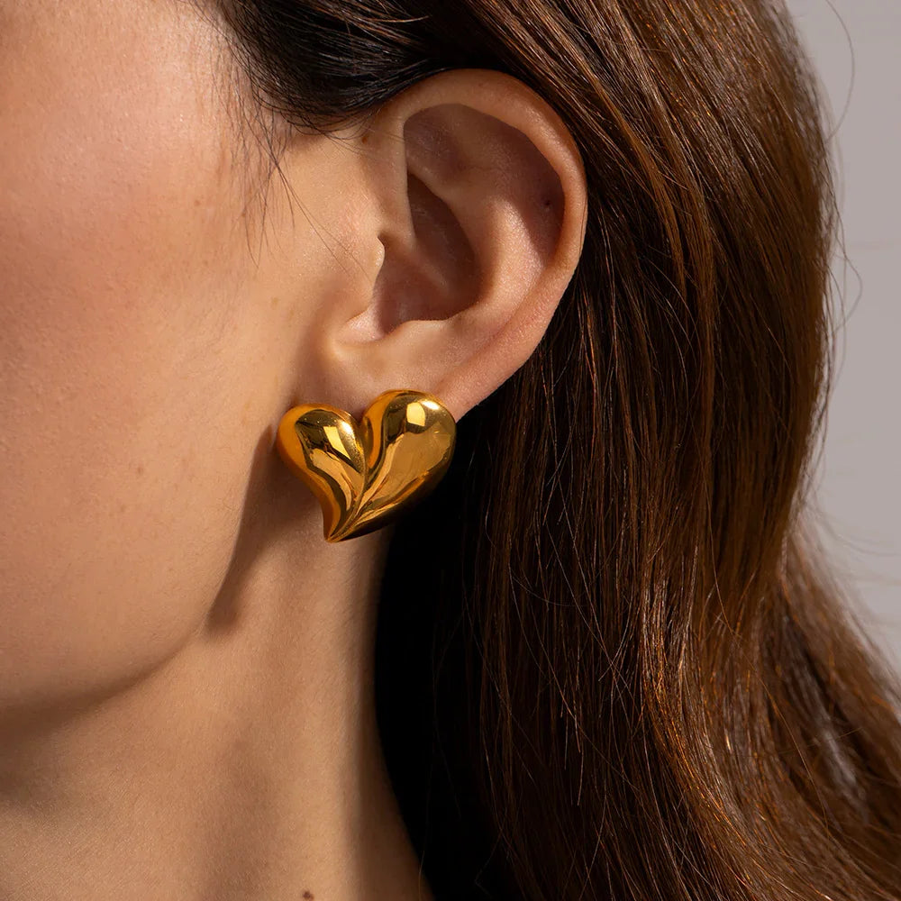 [ElanLuxe]Dorothea Heart Earrings