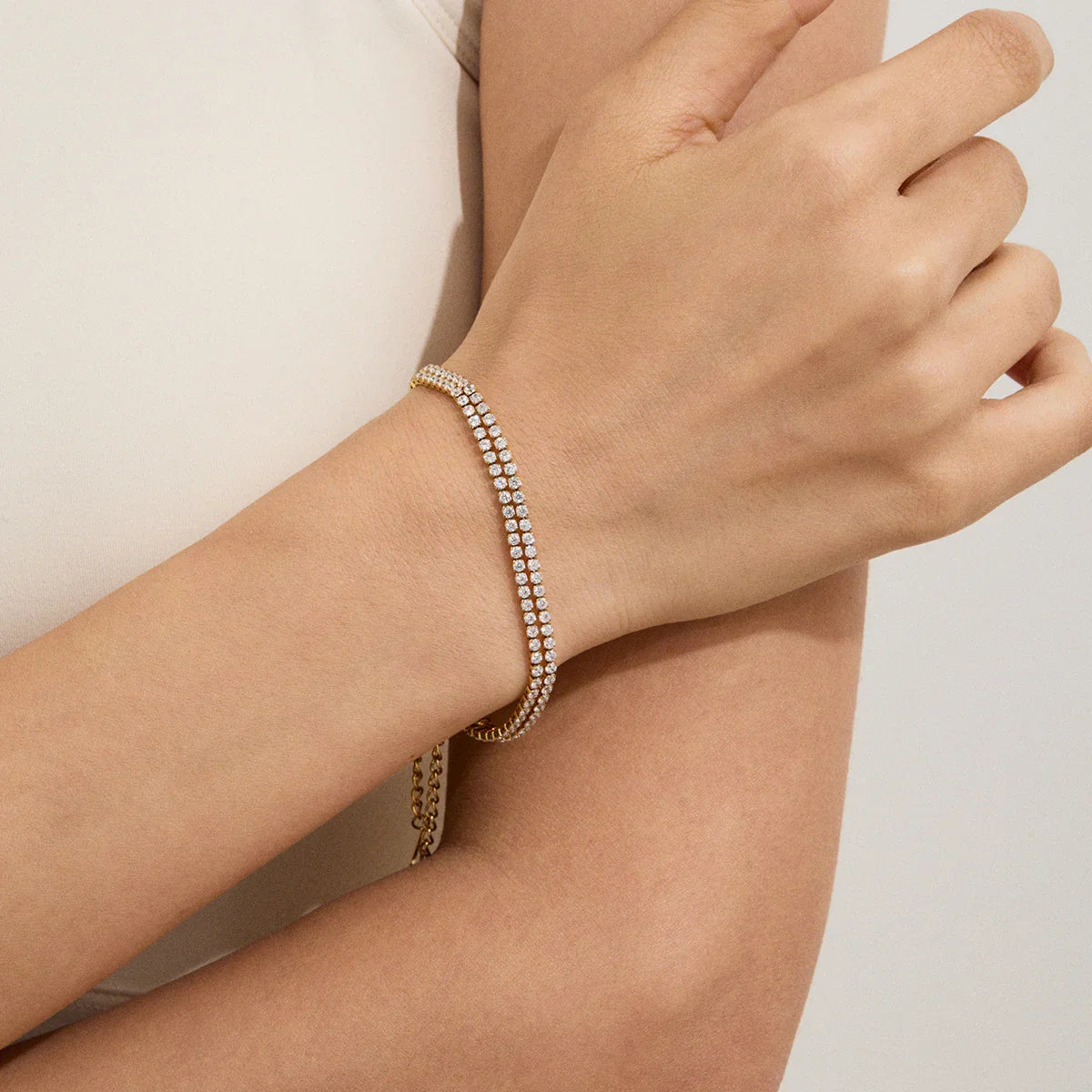 [ElanLuxe]Florabelle Double Tennis Bracelet