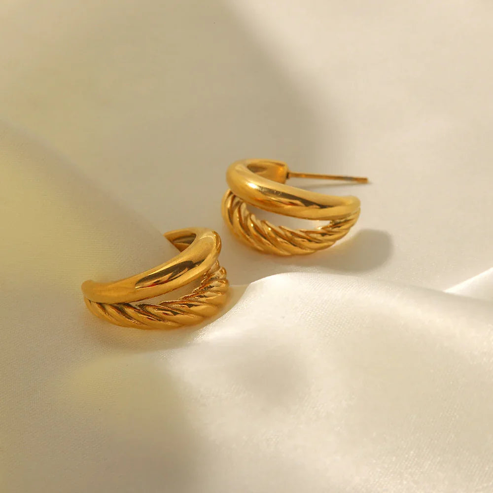 [ElanLuxe]Cecilia Layered Earrings