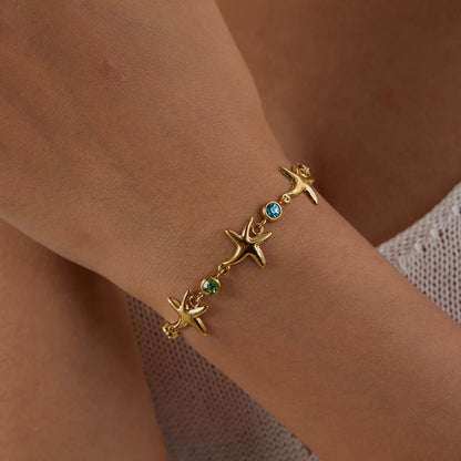 [ElanLuxe]Kristine Golden Starfish Bracelet
