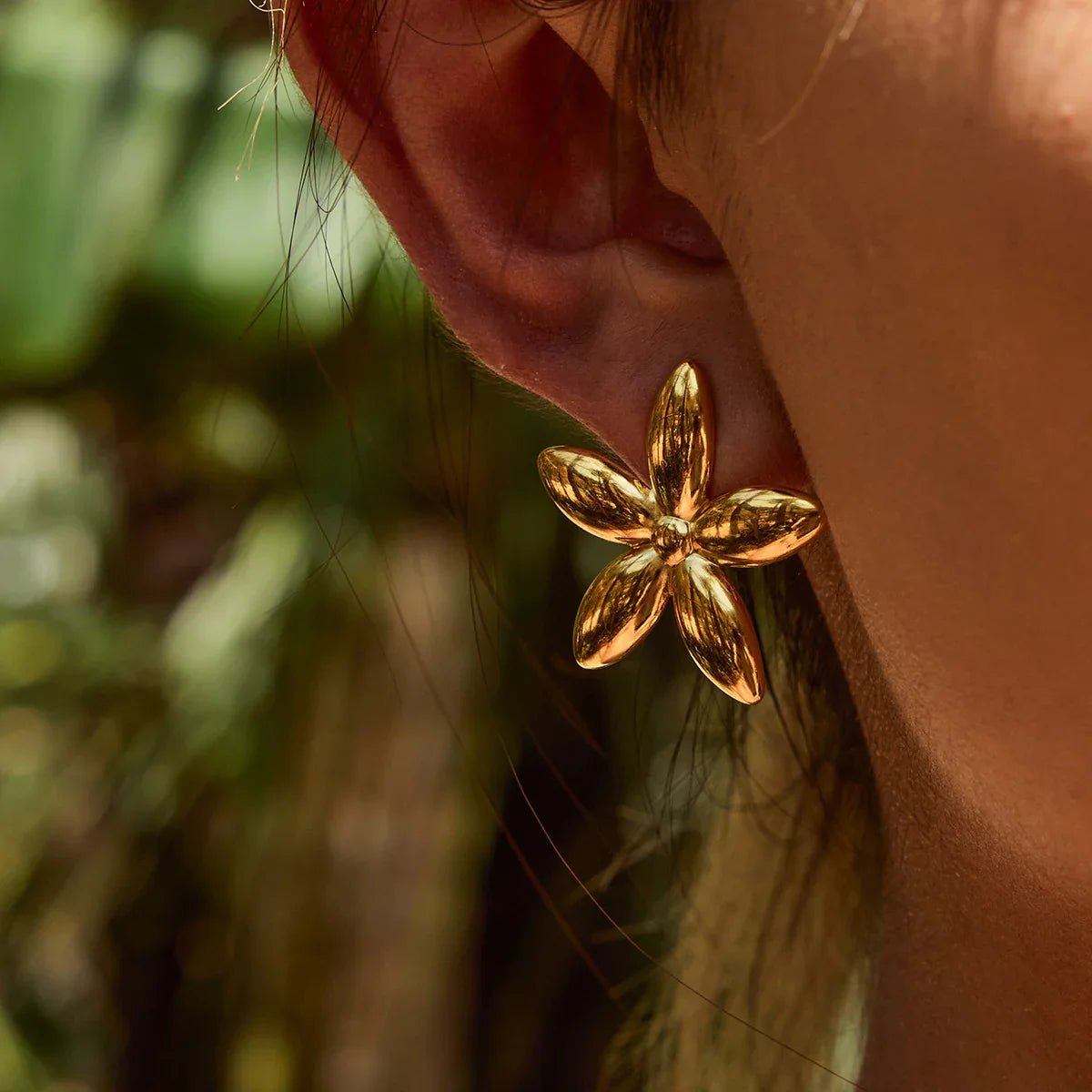 [ElanLuxe]Monica Floral Gold Earrings