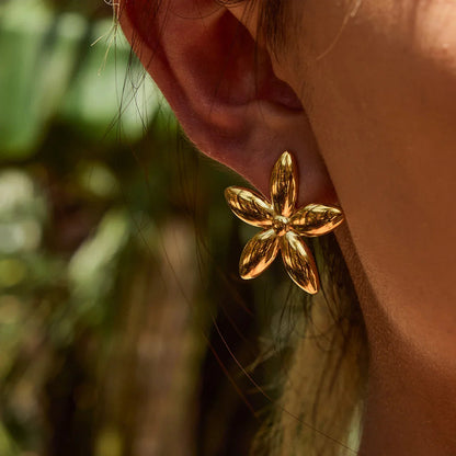 [ElanLuxe]Monica Floral Gold Earrings