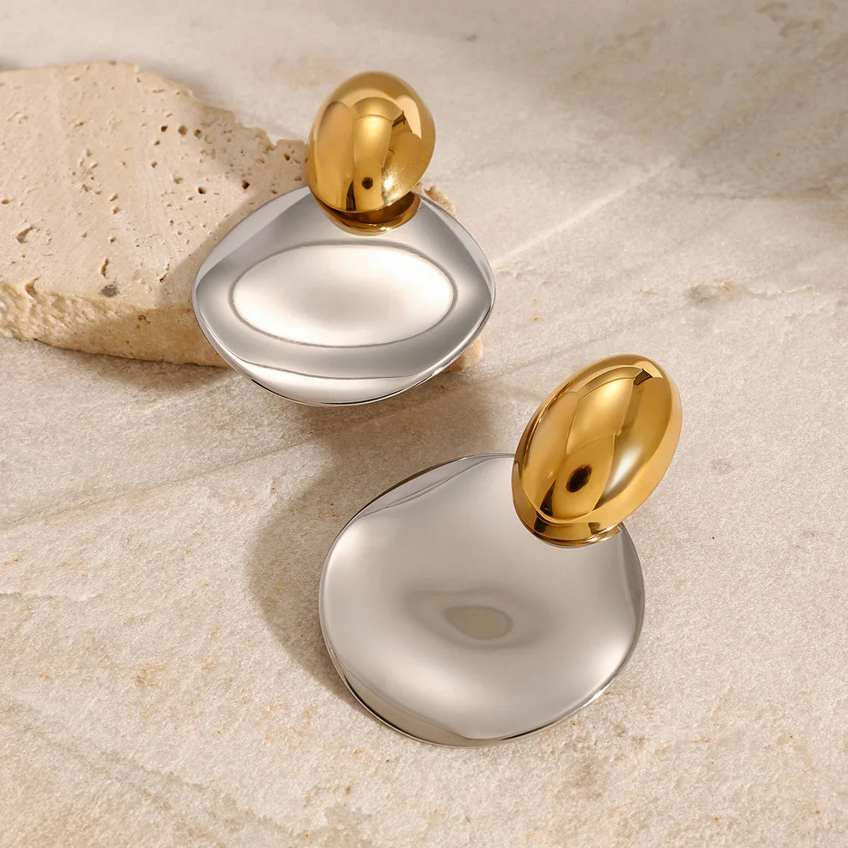 [ElanLuxe]Destiny Chunky Gold Drop Earrings