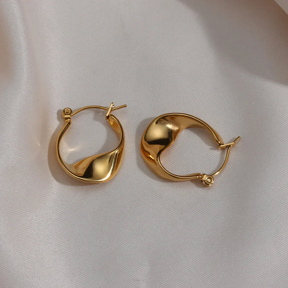 [ElanLuxe]Esti Irregular Hoop Earrings