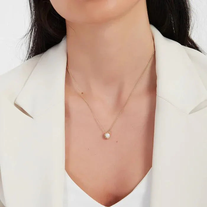 [ElanLuxe]Nancy Freshwater Pearl Necklace
