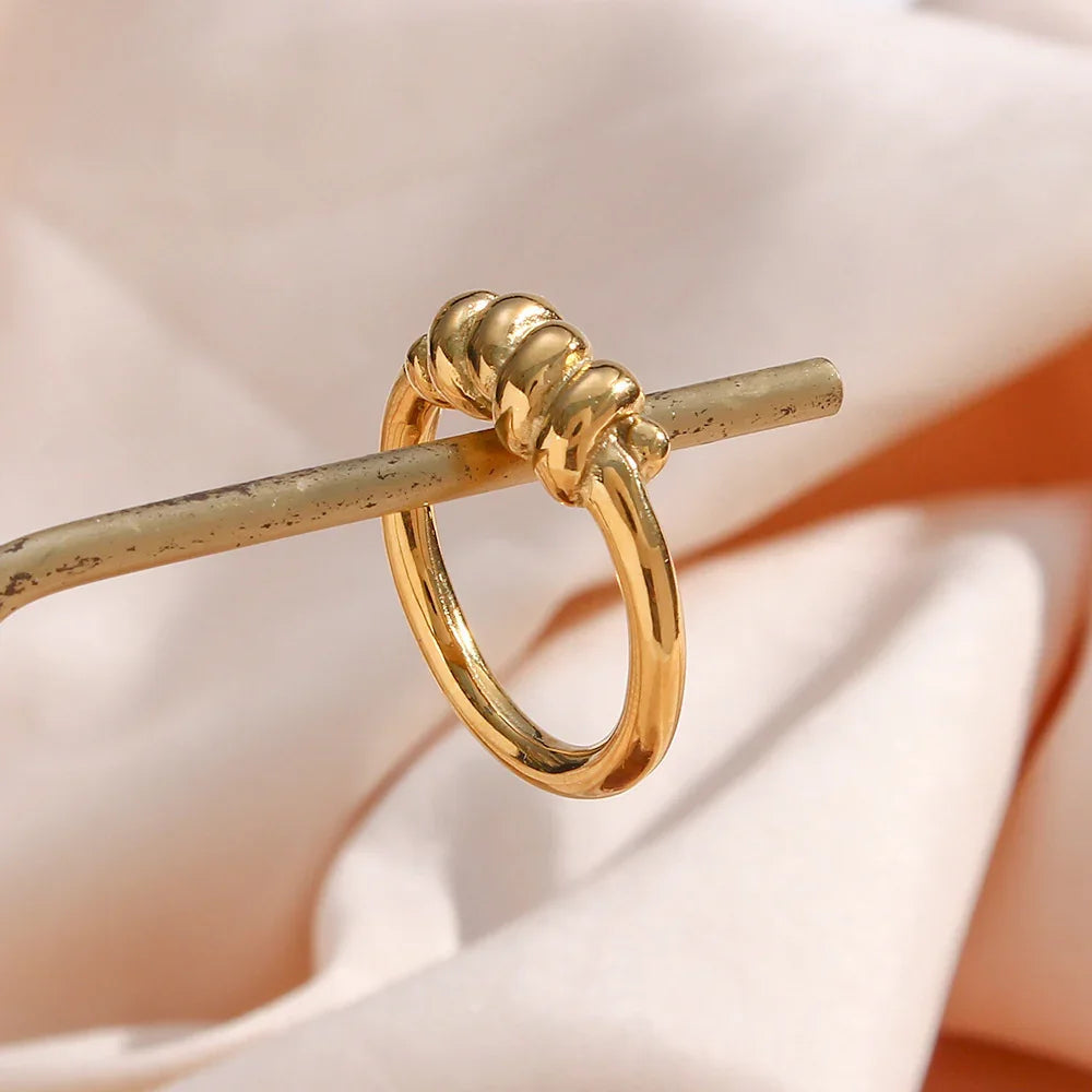 [ElanLuxe]Lacrima Gold Ring